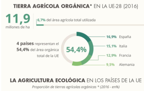 Superficie orgánica en la UE